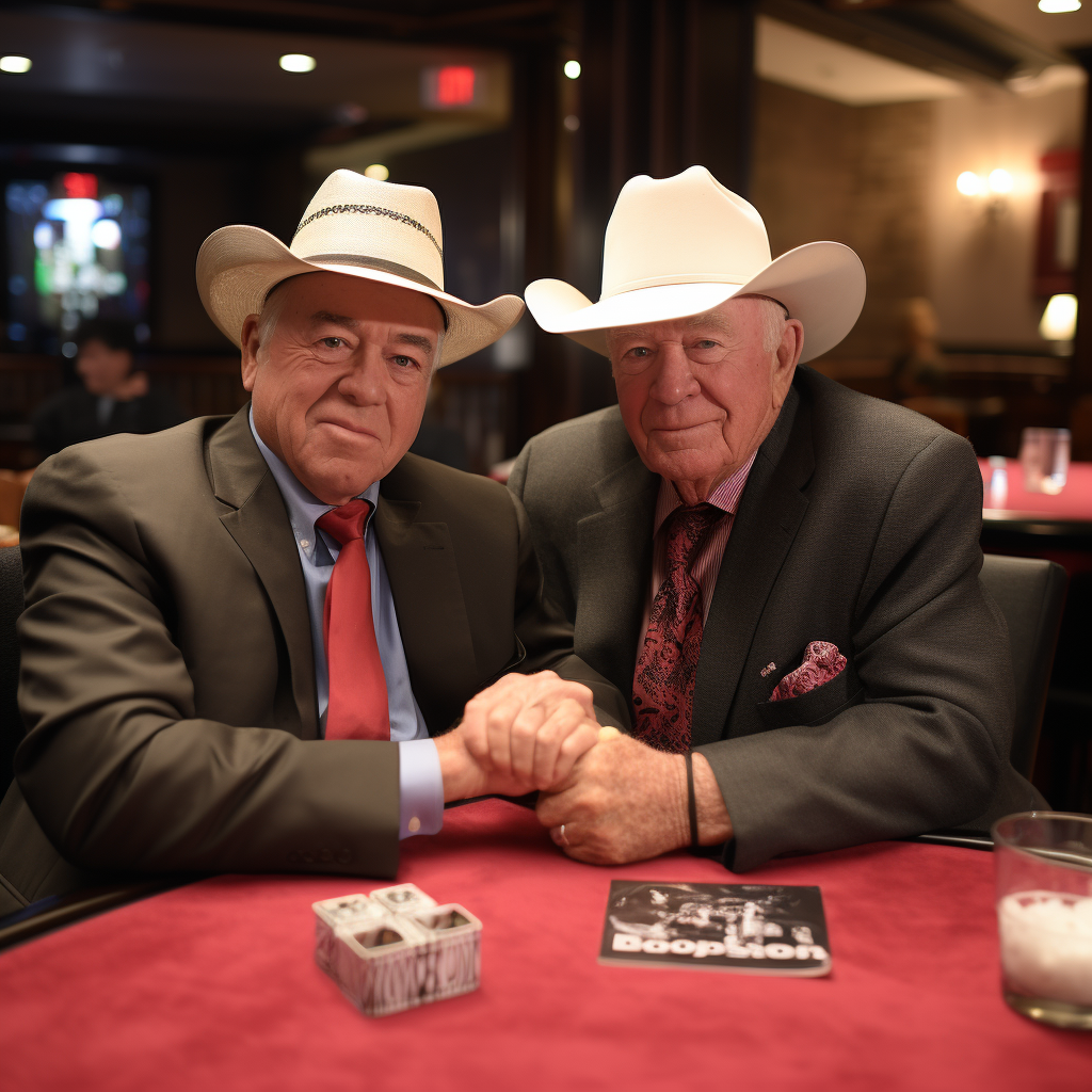 Sponsors Doyle Brunson and Jack Binion officially...